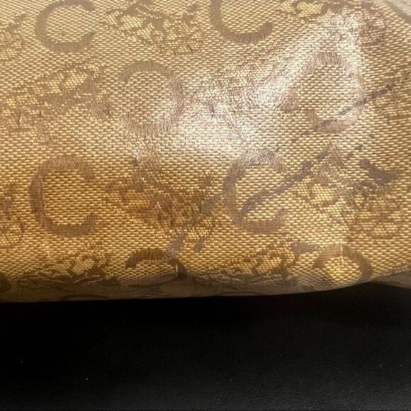 CELINE Vintage Macadam Brown Coated Canvas Clutch Pouch Cosmetic Bag - Picture 7 of 12